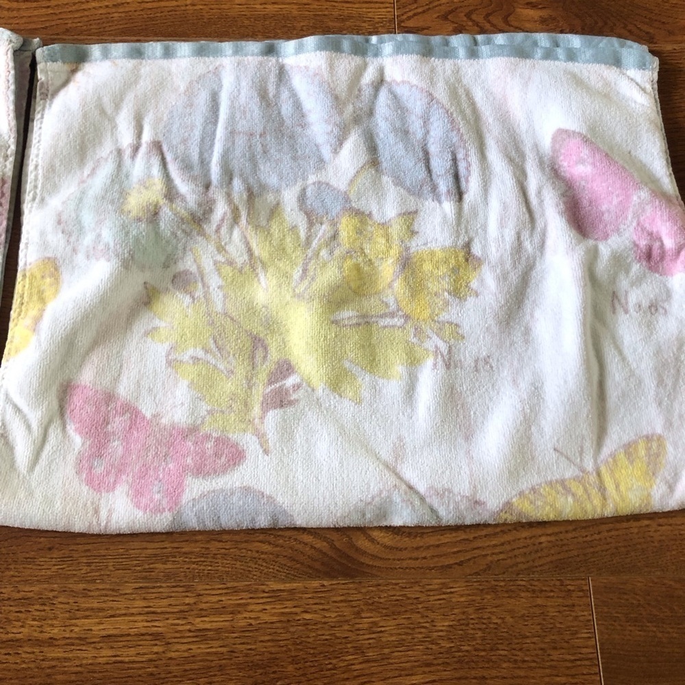 floral butterfly hand towel